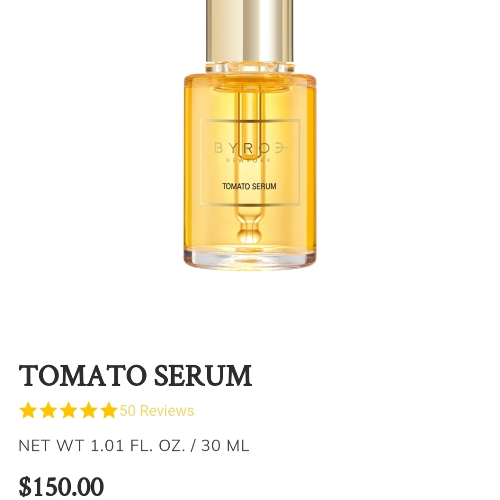 UPDATED SALE PRICE! Byroe Tomato Serum